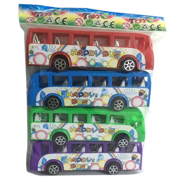 4PCS Маленький автобус Инерционный механизм (с отводом назад) Масштаб 1:32 Школа пластик【Упаковка на английском языке】_200373101_hd