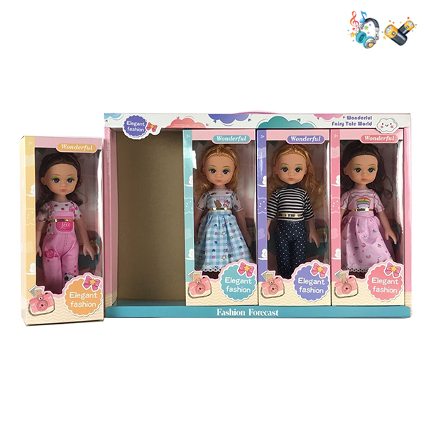 4PCS Кукла с пустым телом в нескольких платьях 14 дюймов С музыкой IC без слов С элементами питания Винил【Упаковка на английском языке】_200932173_hd