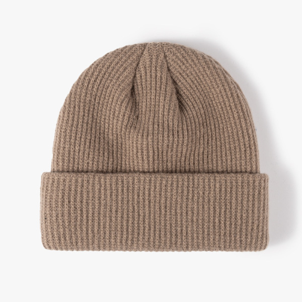 Solid color woolen hat