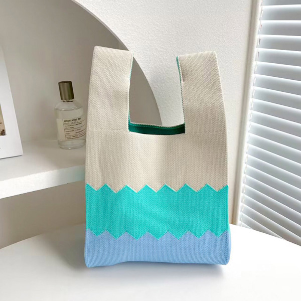 knitted tote bag