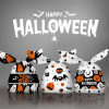 50PCS 13.5*22 Halloween three candy bags,Almond Cookies / Macaroni Packaging,Multiple styles,Plastic【English Packaging】_201414287