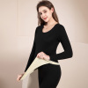 AB Side De Fleece Cationic Thermal Fleece Thermal Underwear Set,100% polyester fiber,Women,XL,Long sleeve【Packaging without Words】_201609825