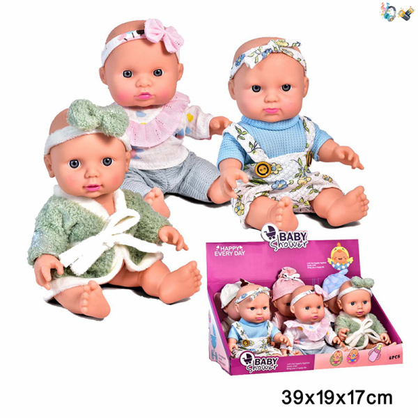 6PCS 3 styles of vinyl dolls,10 inches,Music,English language IC,With battery,Plastic【English Packaging】_201888979_hd