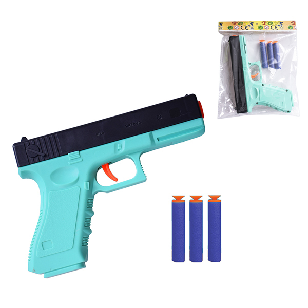 gun Soft bullet Pistol
 Solid color Plastic【English Packaging】_201026164_hd