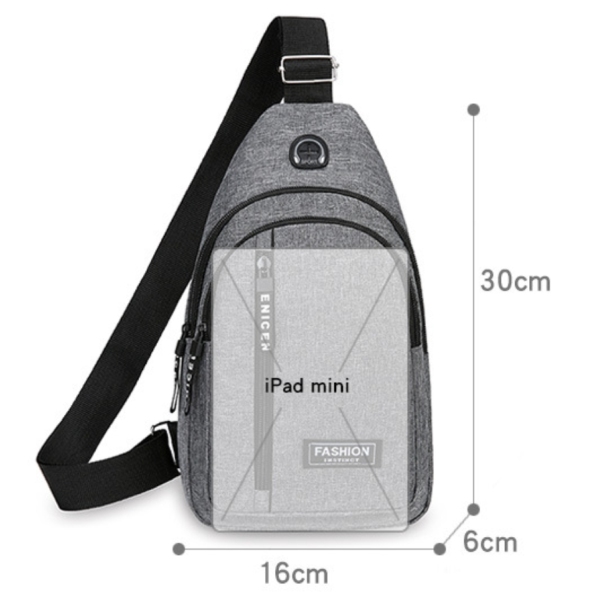 Multi-pocket large capacity chest bag crossbody bag