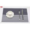 Dark Blue and White Striped Teslin Placemat,one colour only,Plastic【Packaging without Words】_201604926