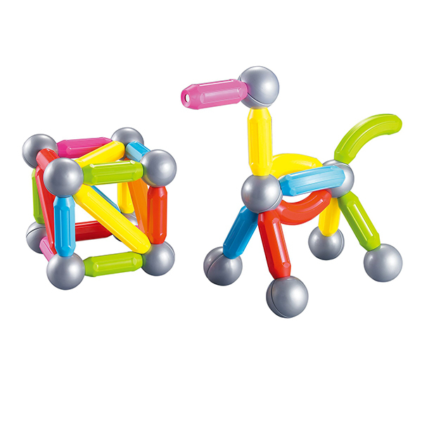Строительные блоки с магнитными палочками