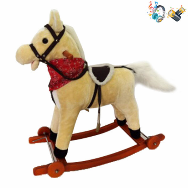 Electric wooden rocking horse