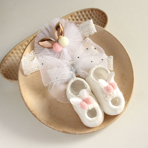 Newborn Hairband + Socks 3 pcs set (box to be filled by yourself)