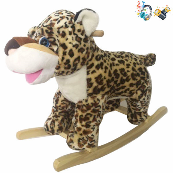 Electric wooden rocking leopard With battery Wooden horse Music 【English Packaging】_201278852_hd