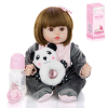 45cm Reborn doll with bottle, pacifier and panda (wig cover),17 inches,Plush【English Packaging】_200909893_1_m