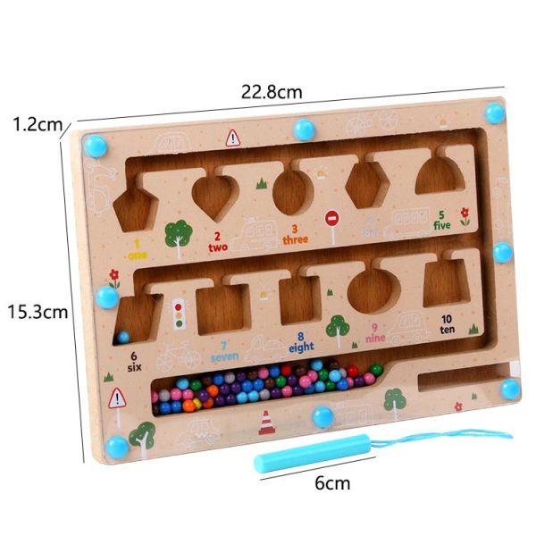 Wooden Magnetic Beads Pen Maze