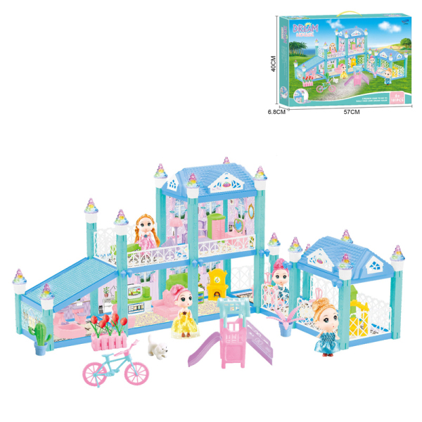 181pcs Scene Villa Set Уменьшённая копия пластик【Упаковка на английском языке】_200556892_hd