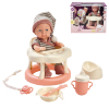 Dou Mouth Enamel Doll with Walkway, Cutlery, Bottle, Nipple, Accessories 9 inches 【English Packaging】_201323031