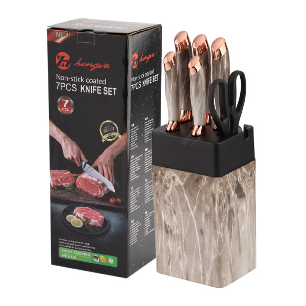 Non stick cutting tool set seven piece set