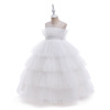 Multi-layer mesh cake princess dress (110,120,130,140,150,160),100% polyester fiber,Girls,110-160CM,sleeveless【Packaging without Words】_201621777