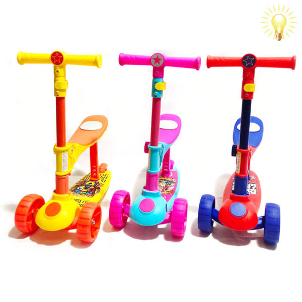 3 в 1 PU Big Wheel 3 Wheel Scooter 3 цвета