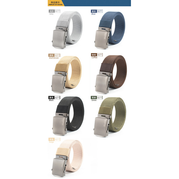 Rotatable Alloy Pin Buckle Nylon Belt