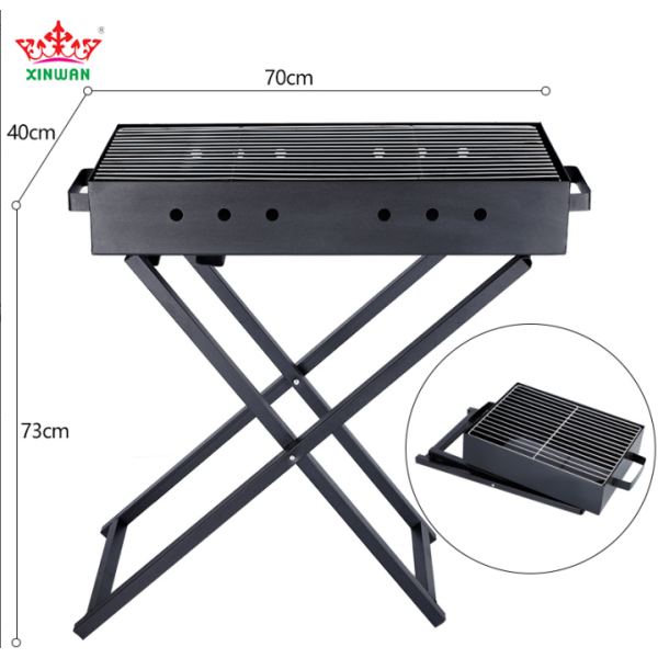 X-shaped bracket barbecue grill