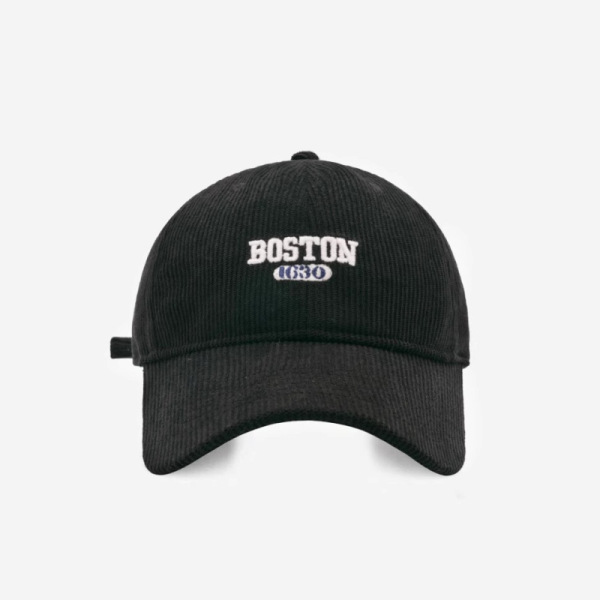 Letter Embroidery Corduroy Hat Baseball Cap 56-60CM Universal 100% Polyester Fiber【No Text Packaging】.