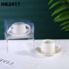 European style depicting real gold and silver reinforced porcelain single cup single saucer coffee cup set 【90ML,one colour only,Ceramics【Packaging without Words】_201774219_1_m