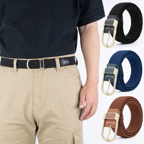 Пояс для гольфа Casual Stretch Belt,Для мужчин,Универсальный размер,Мультиколор,текстиль【Упаковка без надписей】_201786397_hd