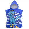 Cartoon Red Striped Dinosaur Children's Bathrobe Soft Quick Drying Cloak Ultra fine Fiber Hooded Bathrobe [60 * 120CM]  one colour only Plush【Packaging without Words】_P02890046_27_m