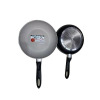 Aluminum pan pan non-stick pan can use open fire and induction cooker with thickness of 2.5mm (beige/black mixed color) 22 cm 【Packaging without Words】_201342223