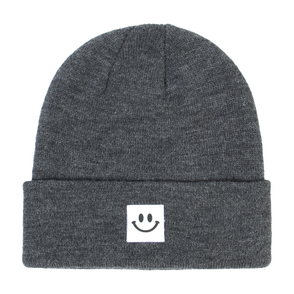 Adult smiley face flat needle hat/smiley face hat