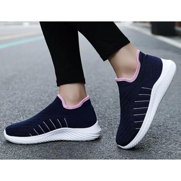 Men's and Women's Waterproof Stretch Knit Lightweight Casual Shoes,Women,#37,Navy blue,30,OPP bag,OPP bag,EVA,Fabrics【Packaging without Words】_201633910_hd