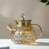 Lanling Stainless Steel with Bead Lid Glass Flower Teapot [1000ML,one colour only,glass【Chinese Packaging】_201855541_1_m