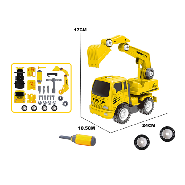 DIY disassembly and assembly engineering vehicle combination