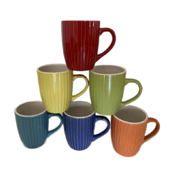 220ML Color Glaze Vertical Ceramic Mug,Mix color,Ceramics【Packaging without Words】_201630844_hd