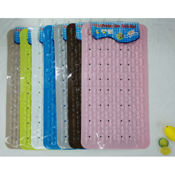 Solid color rectangular bathroom anti slip pad