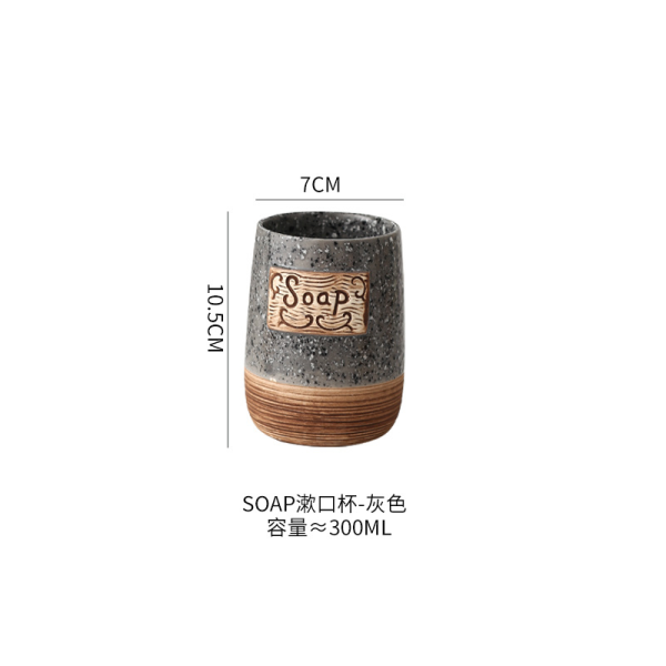 Ceramic washbasin cup 【 300ml 】,one colour only,Ceramics【Packaging without Words】_201954870_hd