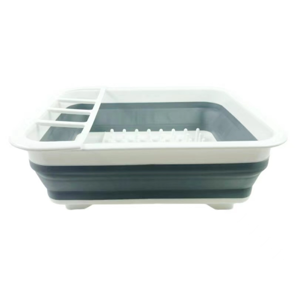 Multi functional foldable drain basket cutlery storage rack