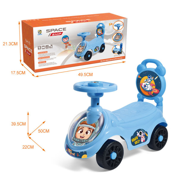 Astro cartoon stroller (BB whistle steering wheel) Baby walker 4 wheels Plastic【English Packaging】_201226153_hd