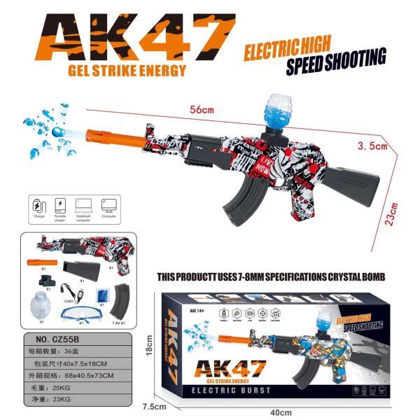 vehicle,Skin  Red,36,Glasses,7.4V 1200 mAH Li-ion,Rear support,the tripod,Water Bottle,Cartridges,USB-кабель для зарядки,Dry water bomb,Silencer,Adapters,Water bullet,18+,0.7cm-0.8cm,Plastic【English Packaging】_201933477_hd