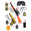 Gun with pistol, walkie talkie, badge, goggles, handcuffs, humanoid target, compass,Soft bullet,Submachine gun,Solid color,Plastic【English Packaging】_P02998303_7_m