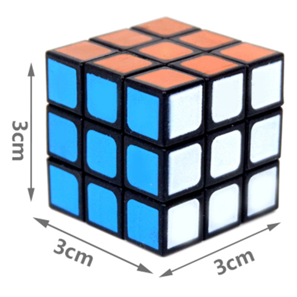 3CM Черный фон Цветная печать Умный кубик Рубика,Квадратная форма колец,3 - граневый,пластик【Упаковка на английском языке】_201975785_hd