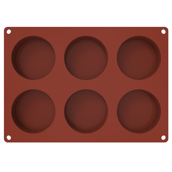 6 Holes Round Chocolate Cake Mold,Mix color,Silica gel【English Packaging】_201396667_hd