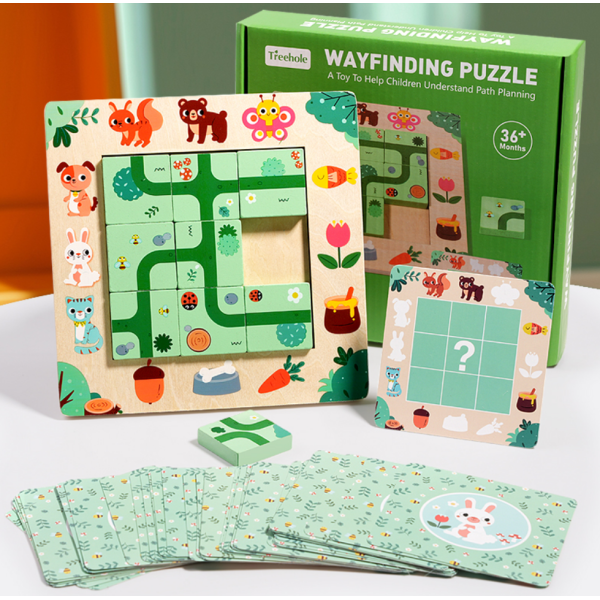 Wayfinding puzzle wooden toy 【 20 * 18.8 * 3.5CM 】