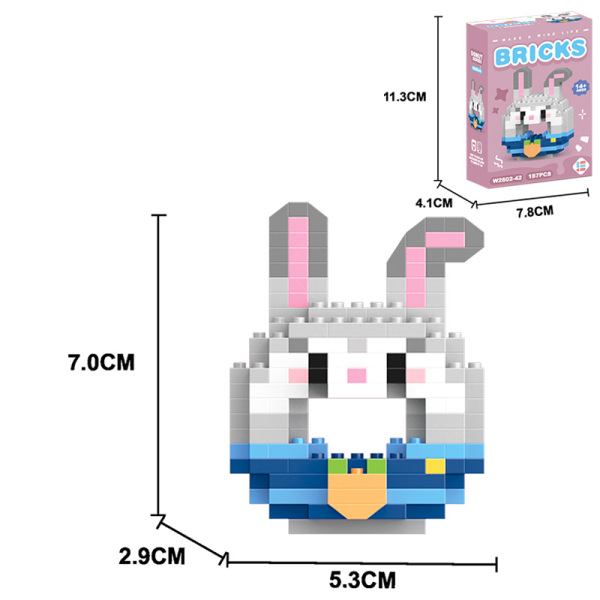 187 (шт.) Набор блоков Donut Juju Bunny,пластик【Упаковка на английском языке】_201827361_hd