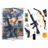 Gun with pistol, walkie talkie, badge, goggles, handcuffs, humanoid target, compass,Soft bullet,Submachine gun,Solid color,Plastic【English Packaging】_P02998303_5_m