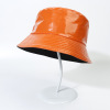 Bright leather colored fisherman hat/leather solid colored hat Unisex 56-58CM Panama 100%PU 【English Packaging】_P02601982_5_m