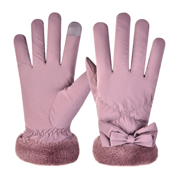 Бархатные, теплые, контактные перчатки, водонепроницаемые, противоскользящие перчатки, средний код женщины 100% полиэфирное волокно