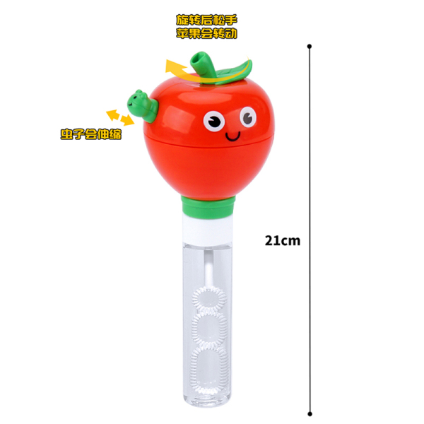 21cm Worms Stealing Apples Bubble Stick 2 Colors