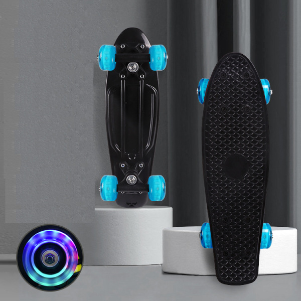 17-дюймовый флэш-колесо fishboard детский начинающий мобильность один деформированный скейтборд одноцветный ясно 【без текста упаковки】.