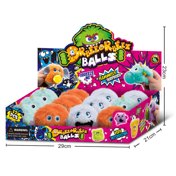 3 styles of monster plush decompression balls