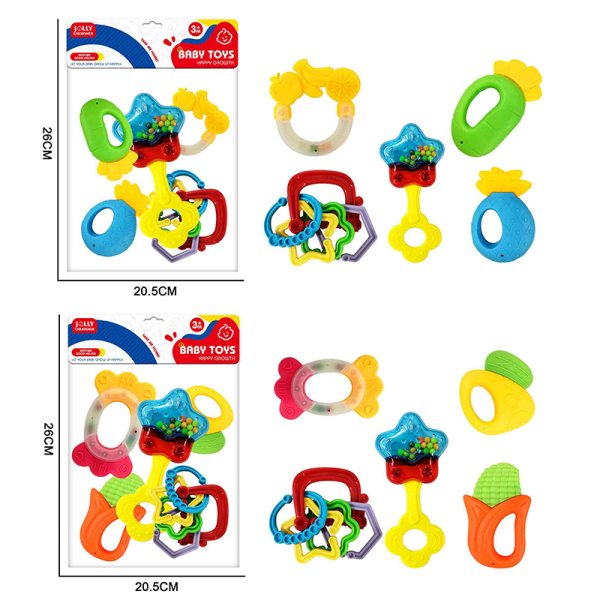 2 styles and 5 (pcs) baby ring gum set,Plastic【English Packaging】_201852644_hd